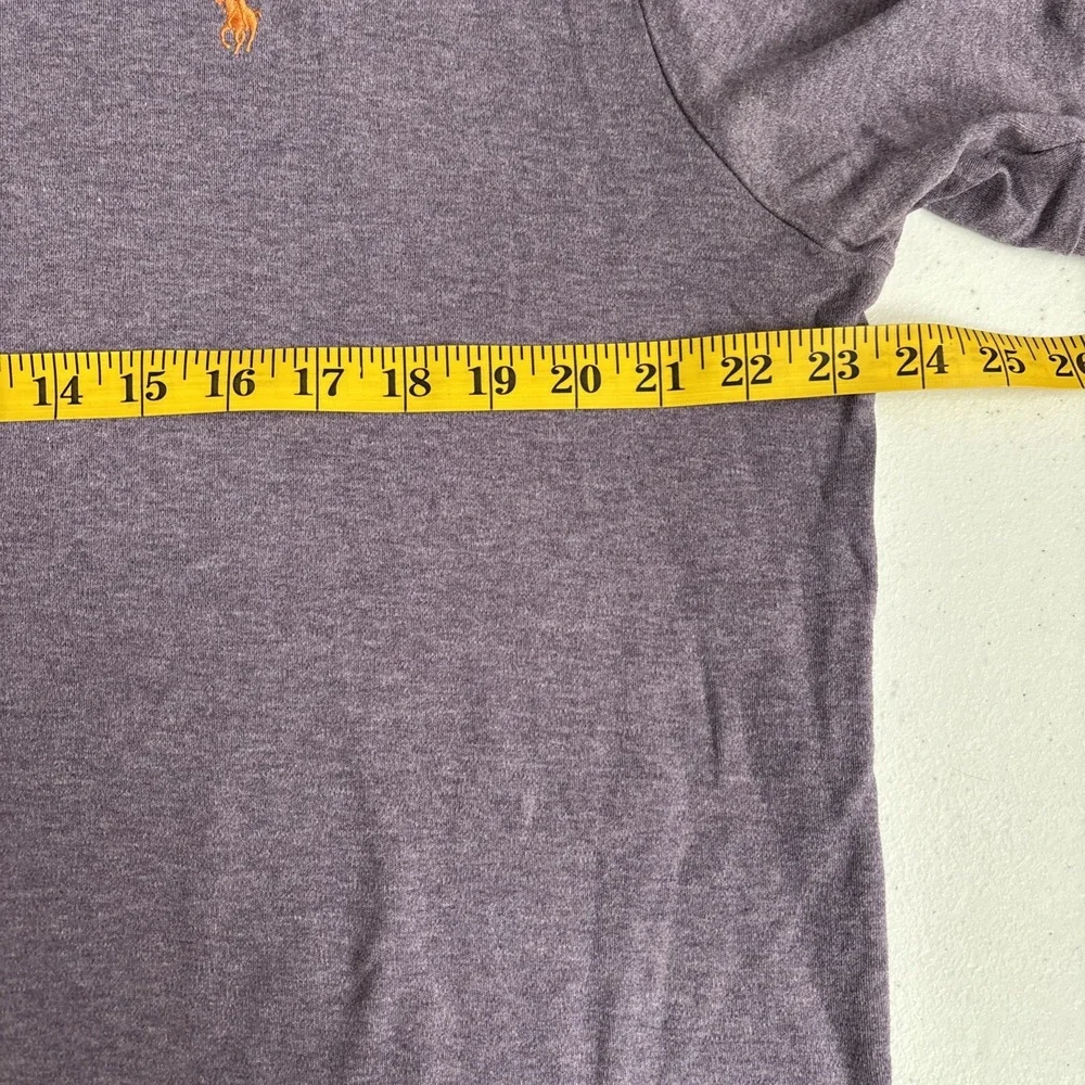 Polo Ralph Lauren Men's Large Purple‎ Cotton Sort Sleeve Polo with Orange Pony